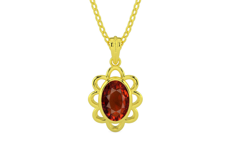 Panchdhatu Hessonite Garnet Pendant Rare Quality (P3)