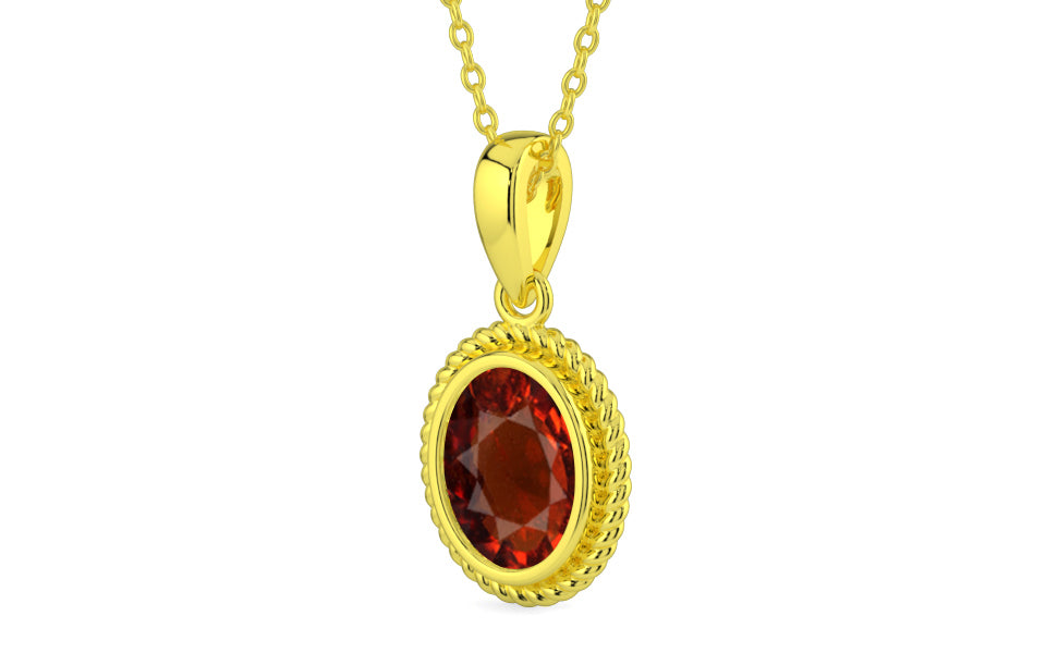 Panchdhatu Hessonite Garnet Pendant Rare Quality (P7)