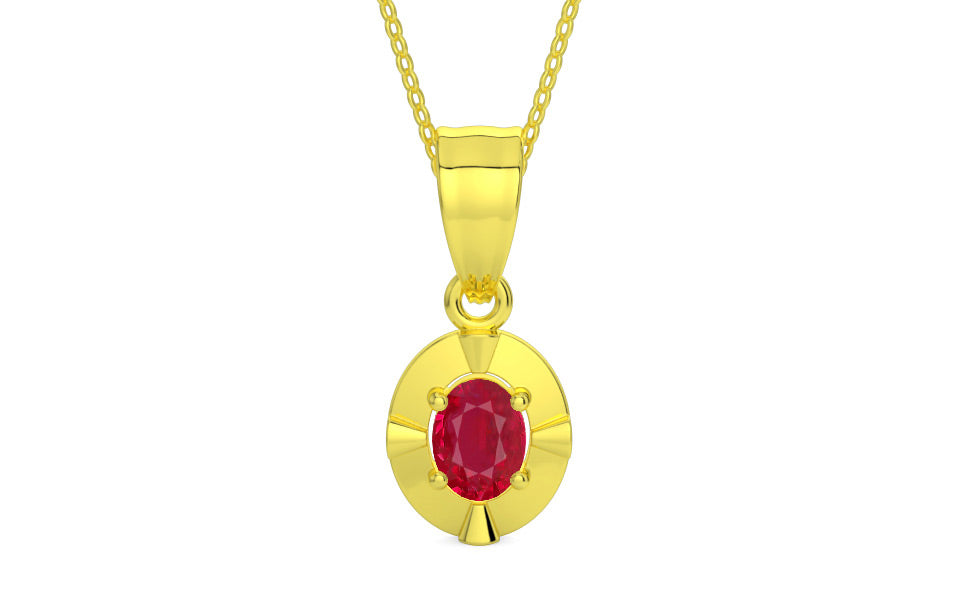 Panchdhatu Ruby Pendant Limited Quality (P11)
