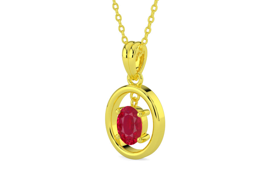 Panchdhatu Ruby Pendant Limited Quality (P2)