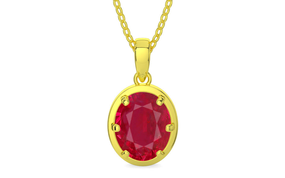 Panchdhatu Ruby Pendant Limited Quality (P8)