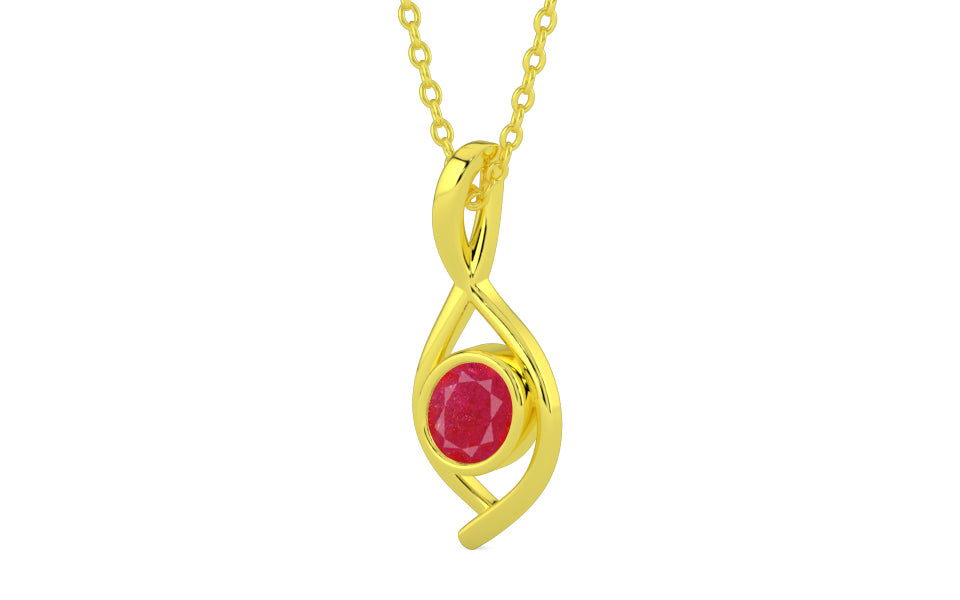 Panchdhatu Ruby Pendant Prime Quality (P1)