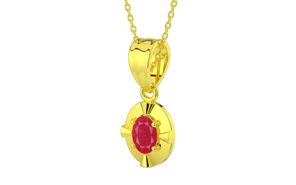 Panchdhatu Ruby Pendant Prime Quality (P11)