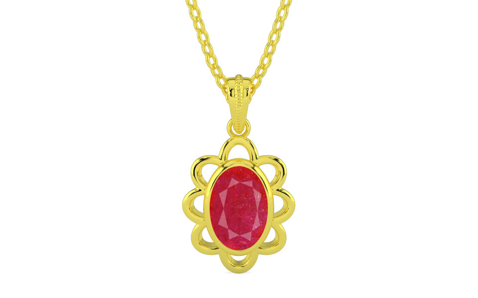 Panchdhatu Ruby Pendant Prime Quality (P3)