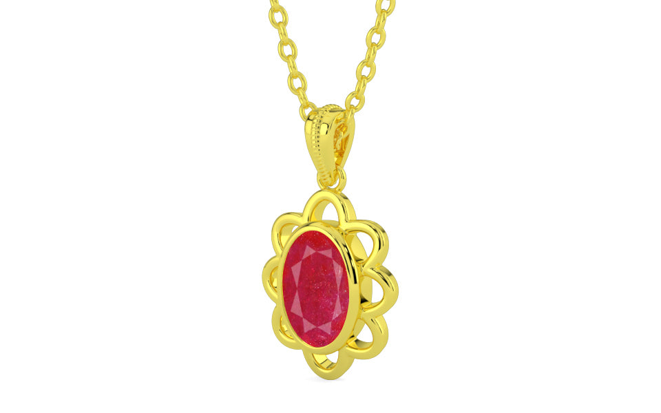 Panchdhatu Ruby Pendant Prime Quality (P3)