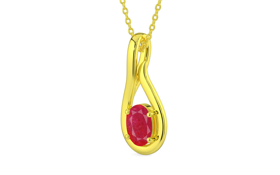 Panchdhatu Ruby Pendant Prime Quality (P9)