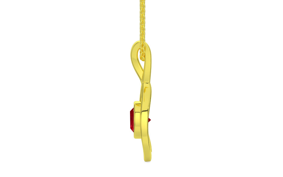 Panchdhatu Ruby Pendant Rare Quality (P1)