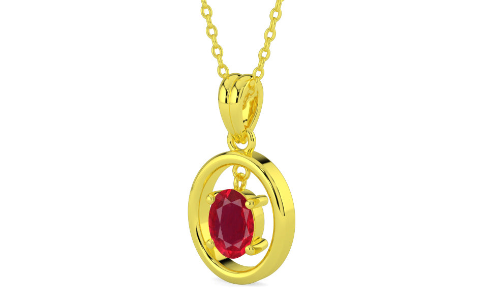Panchdhatu Ruby Pendant Rare Quality (P2)