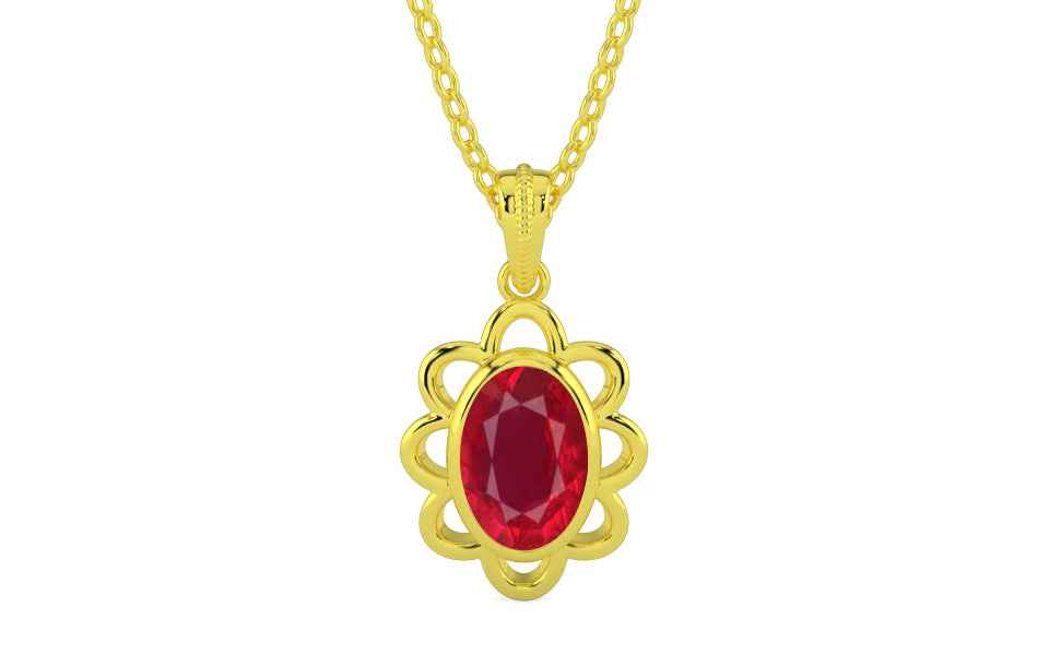 Panchdhatu Ruby Pendant Rare Quality (P3)