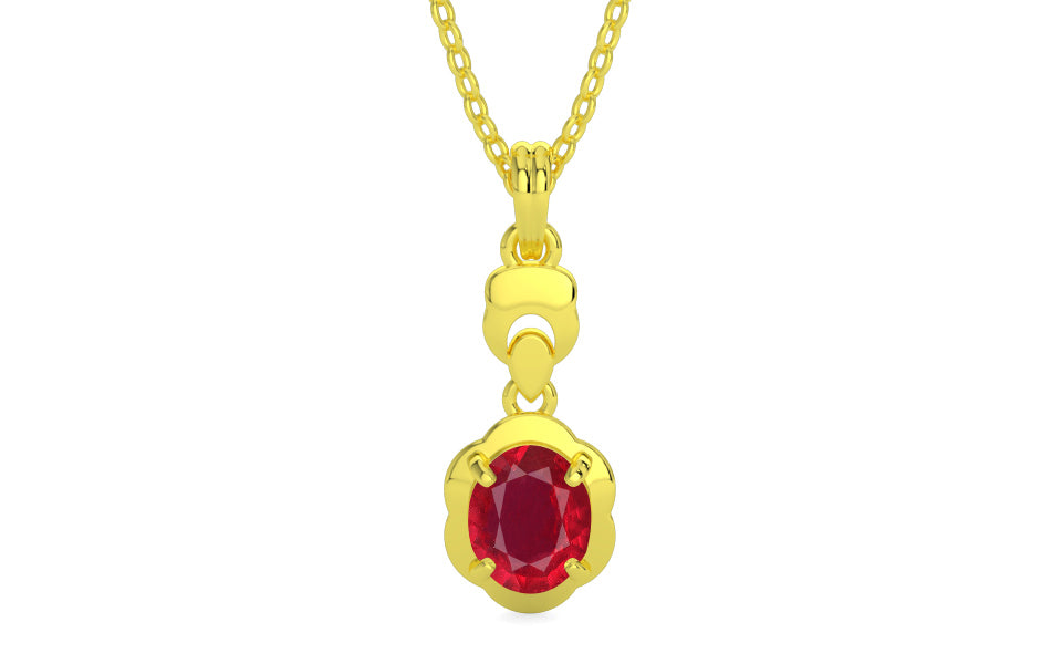 Panchdhatu Ruby Pendant Rare Quality (P6)