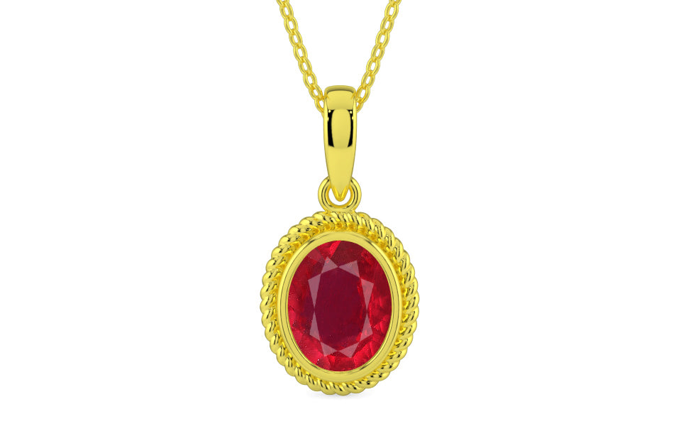 Panchdhatu Ruby Pendant Rare Quality (P7)