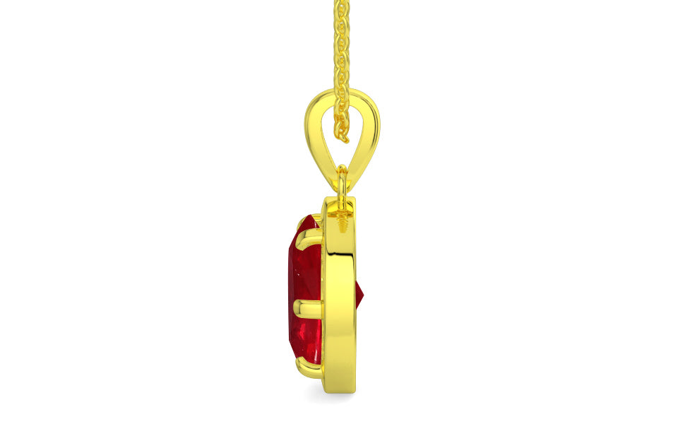 Panchdhatu Ruby Pendant Rare Quality (P8)