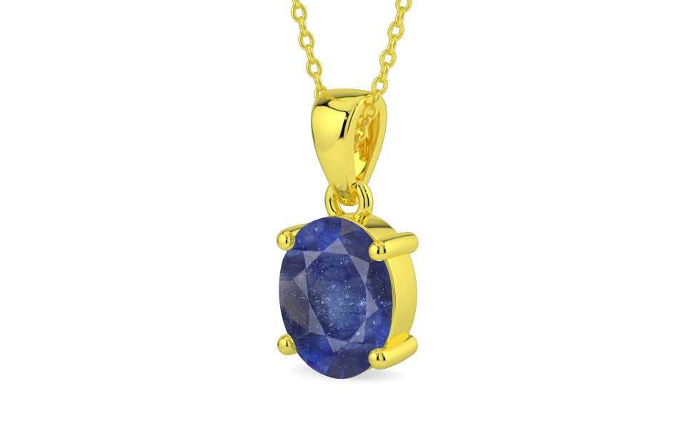 Panchdhatu Thailand Blue Sapphire Pendant Fine Quality (P10)