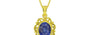 Panchdhatu Thailand Blue Sapphire Pendant Fine Quality (P5)