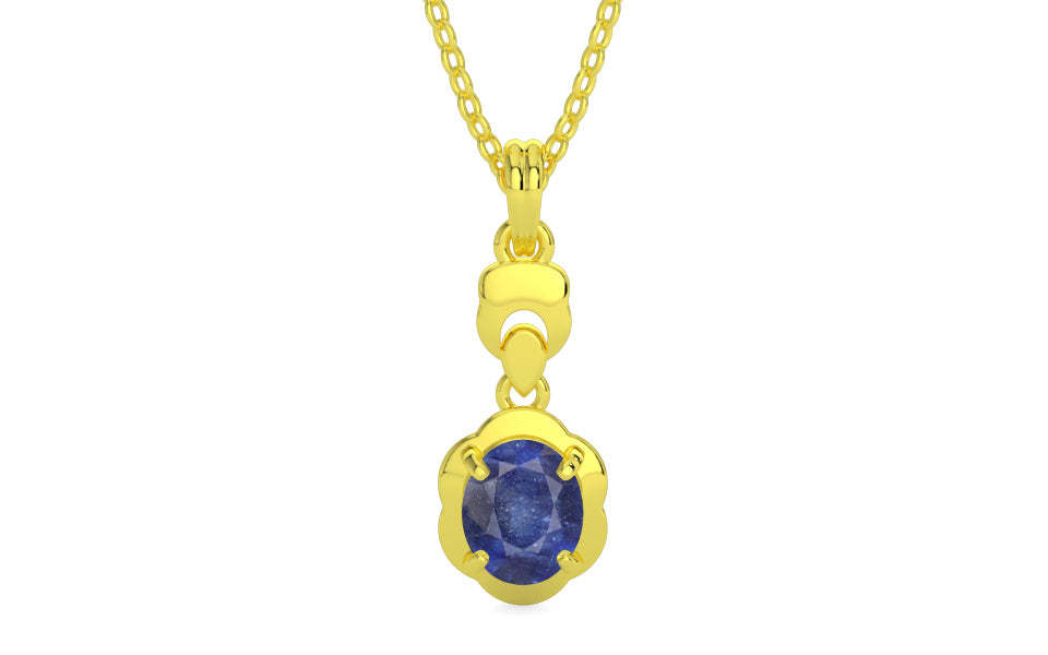 Panchdhatu Thailand Blue Sapphire Pendant Fine Quality (P6)
