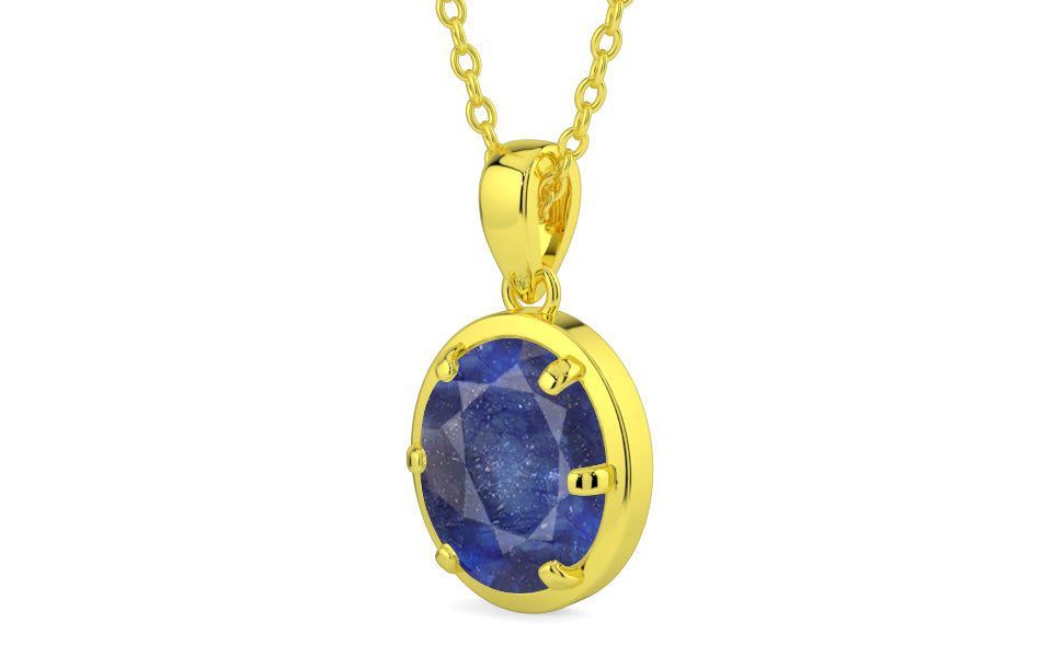Panchdhatu Thailand Blue Sapphire Pendant Fine Quality (P8)