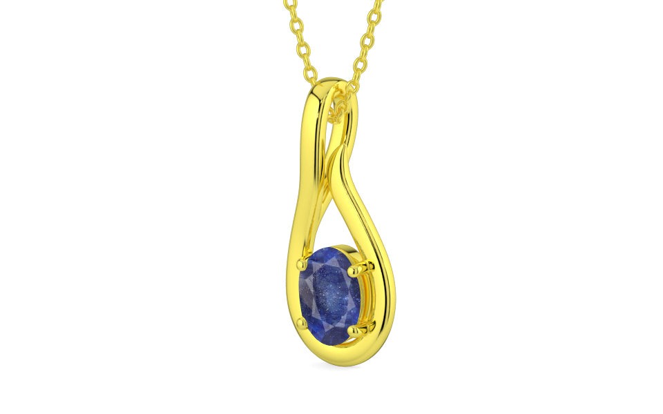 Panchdhatu Thailand Blue Sapphire Pendant Fine Quality (P9)