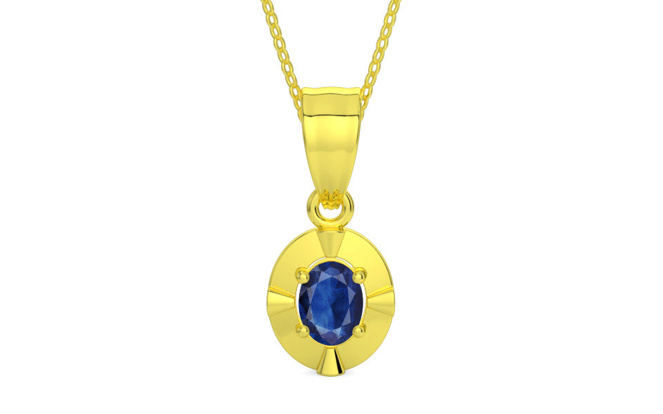 Panchdhatu Thailand Blue Sapphire Pendant Limited Quality (P11)