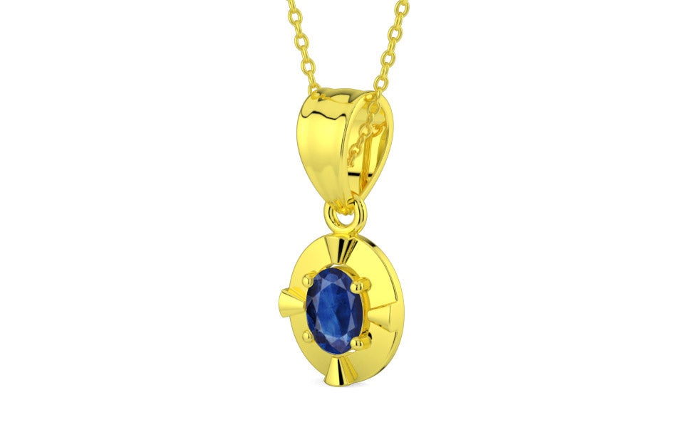 Panchdhatu Thailand Blue Sapphire Pendant Limited Quality (P11)