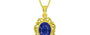 Panchdhatu Thailand Blue Sapphire Pendant Prime Quality (P5)