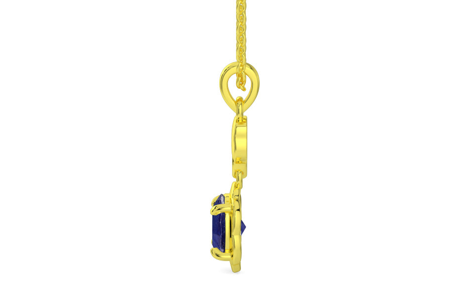 Panchdhatu Thailand Blue Sapphire Pendant Prime Quality (P6)