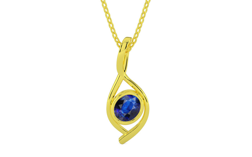 Panchdhatu Thailand Blue Sapphire Pendant Rare Quality (P1)