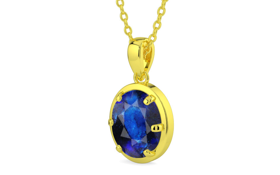 Panchdhatu Thailand Blue Sapphire Pendant Rare Quality (P8)