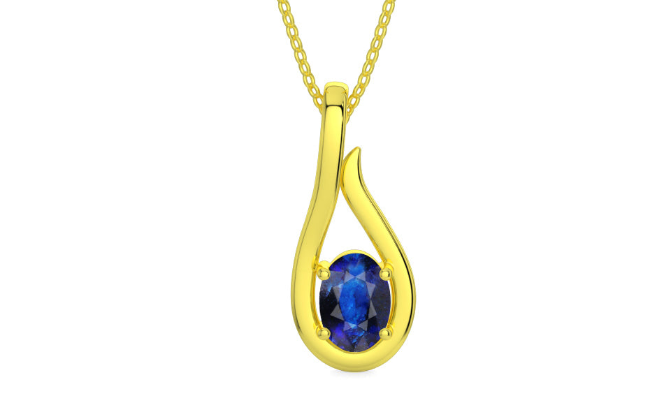 Panchdhatu Thailand Blue Sapphire Pendant Rare Quality (P9)