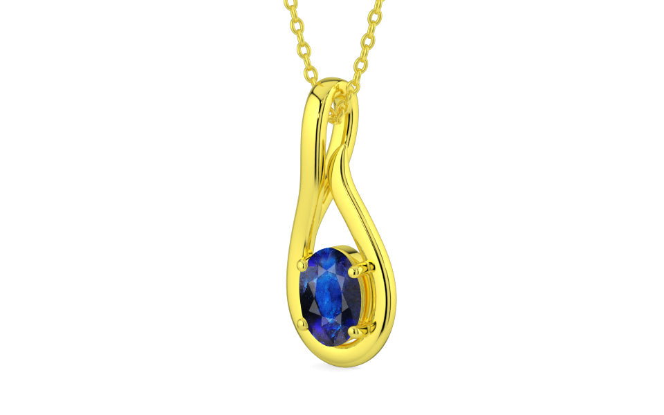 Panchdhatu Thailand Blue Sapphire Pendant Rare Quality (P9)