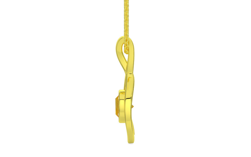 Panchdhatu Thailand Yellow Sapphire Pendant Fine Quality (P1)