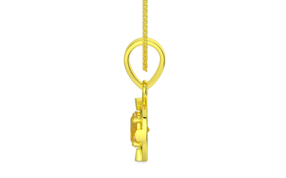 Panchdhatu Thailand Yellow Sapphire Pendant Fine Quality (P11)