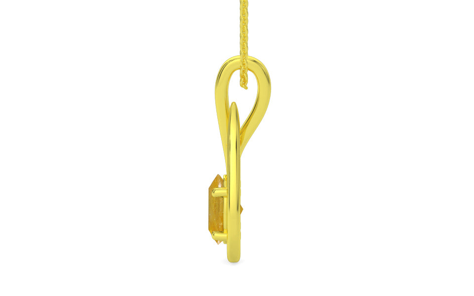 Panchdhatu Thailand Yellow Sapphire Pendant Fine Quality (P9)