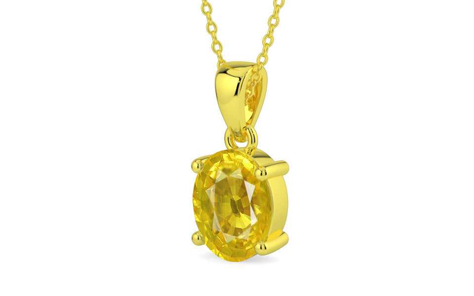 Panchdhatu Thailand Yellow Sapphire Pendant Limited Quality (P10)