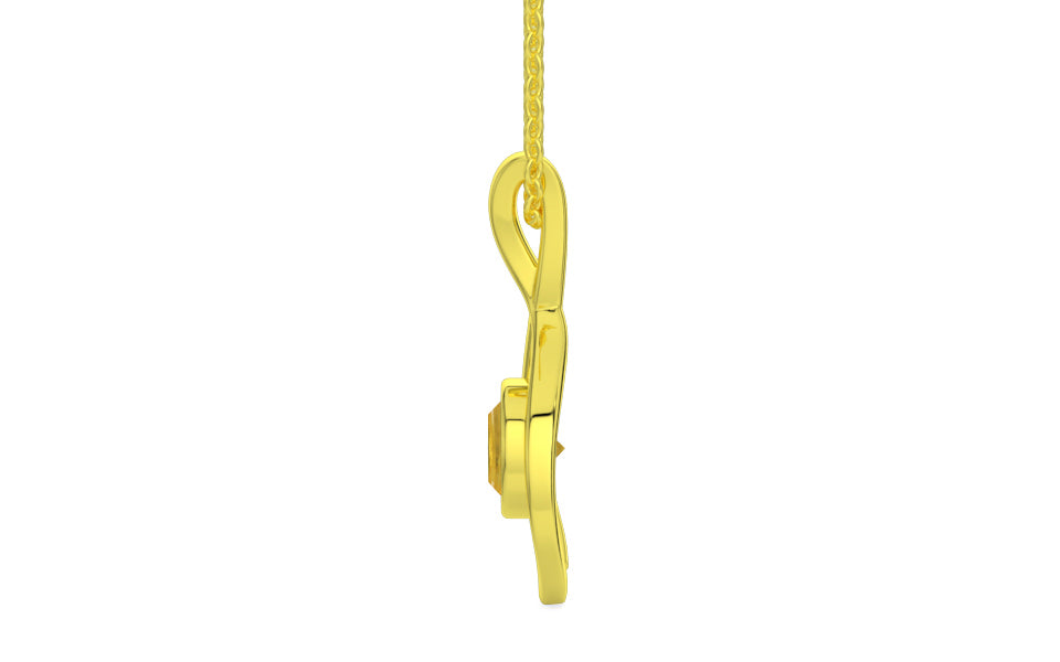 Panchdhatu Thailand Yellow Sapphire Pendant Prime Quality (P1)