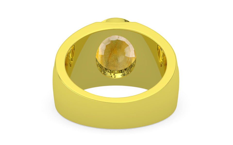 Panchdhatu Thailand Yellow Sapphire Ring Fine Quality (R1)