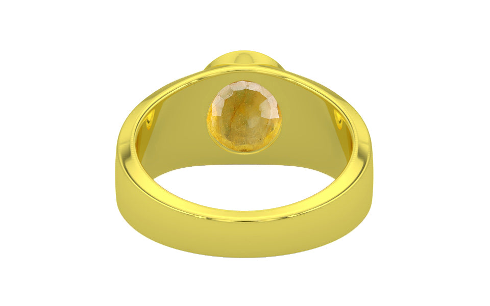 Panchdhatu Thailand Yellow Sapphire Ring Fine Quality (R10)