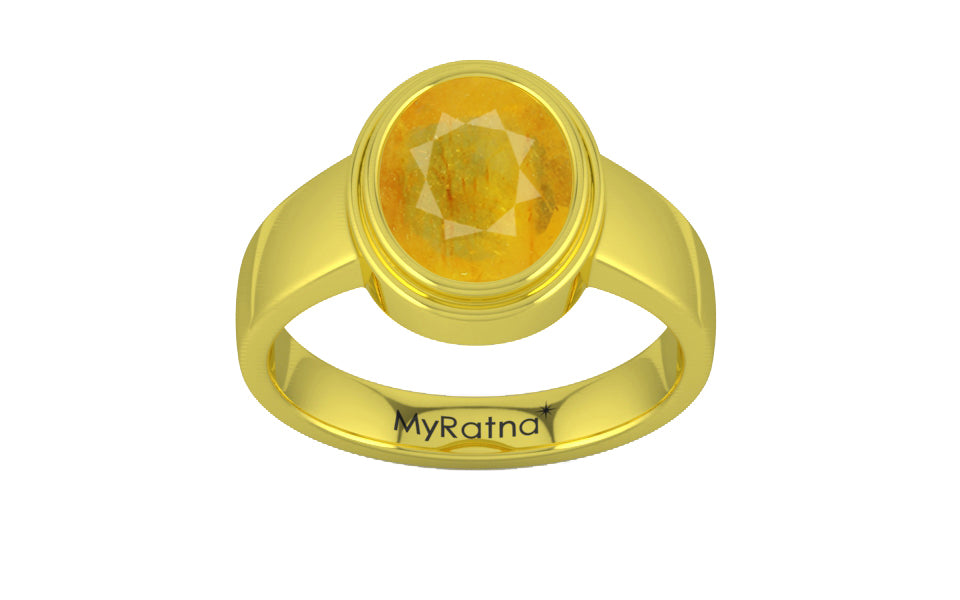 Panchdhatu Thailand Yellow Sapphire Ring Fine Quality (R3)
