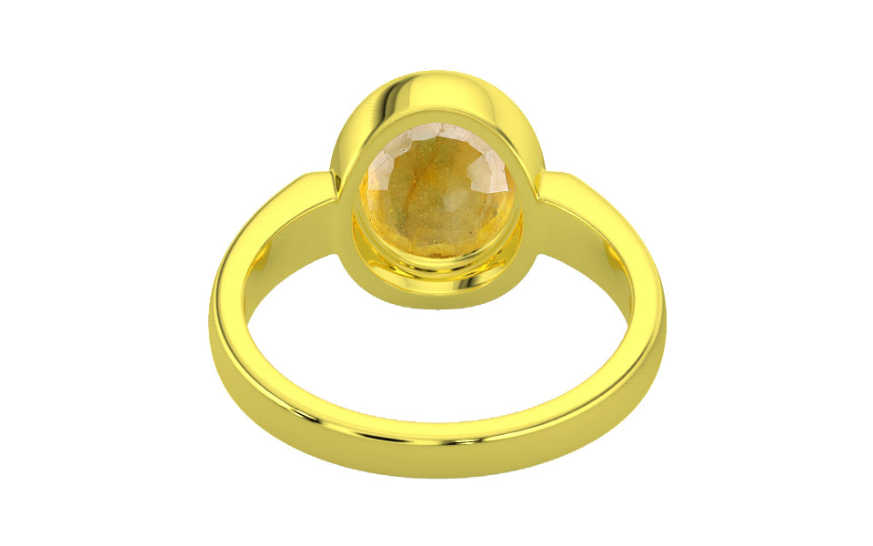 Panchdhatu Thailand Yellow Sapphire Ring Fine Quality (R6)