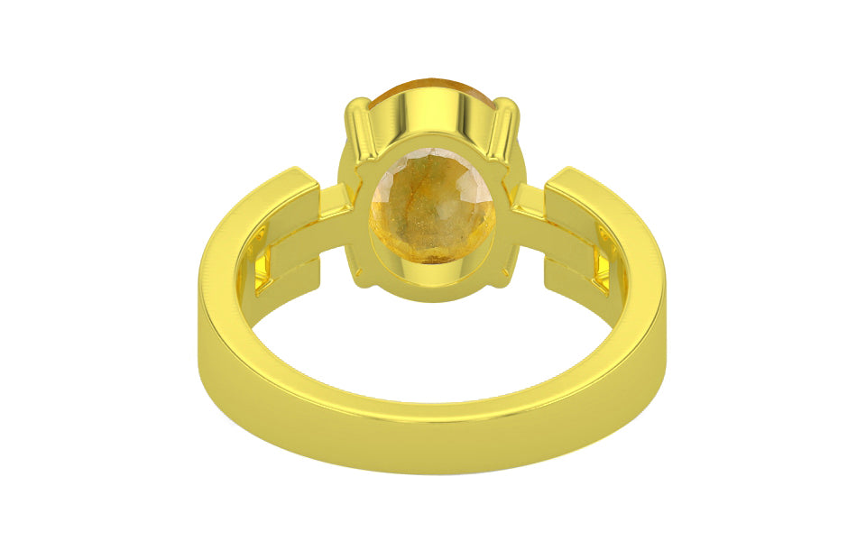 Panchdhatu Thailand Yellow Sapphire Ring Fine Quality (R8)