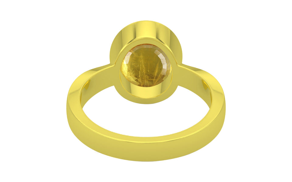 Panchdhatu Thailand Yellow Sapphire Ring Prime Quality (R9)