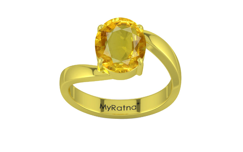 Panchdhatu Thailand Yellow Sapphire Ring Rare Quality (R2)