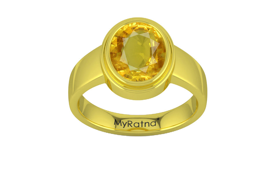 Panchdhatu Thailand Yellow Sapphire Ring Rare Quality (R3)