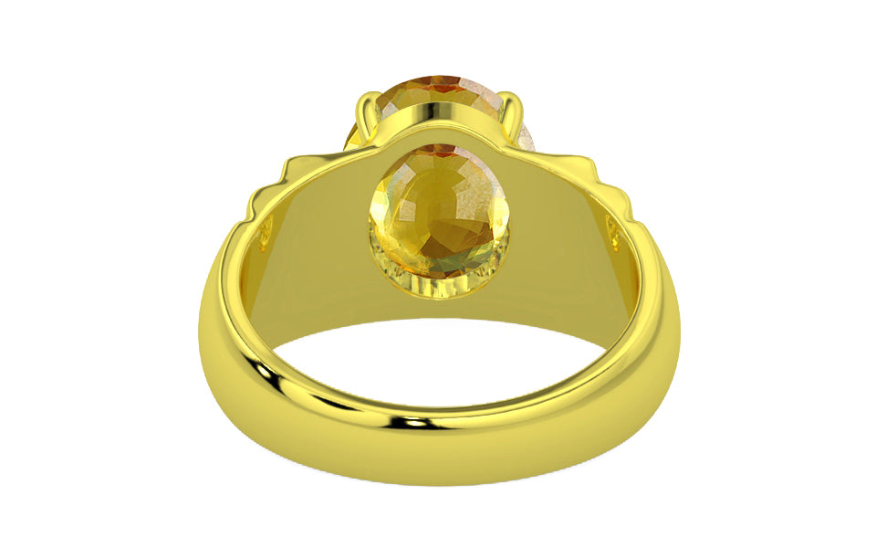 Panchdhatu Thailand Yellow Sapphire Ring Rare Quality (R4)
