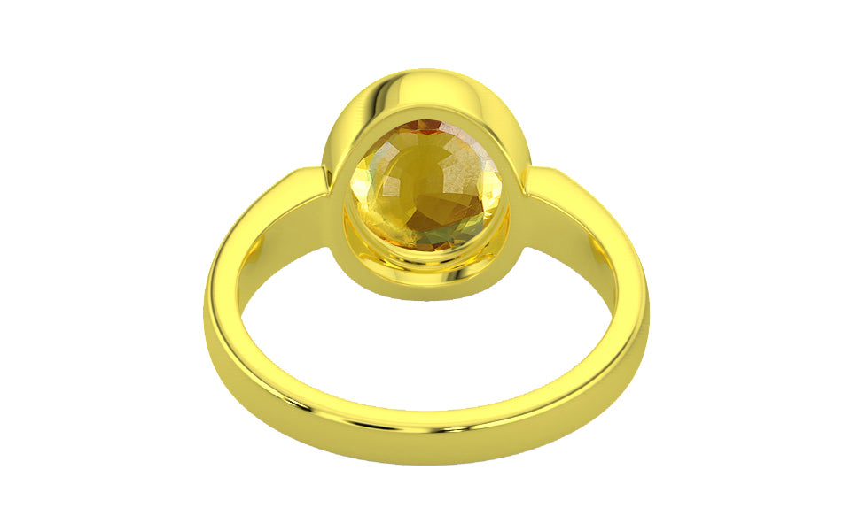Panchdhatu Thailand Yellow Sapphire Ring Rare Quality (R6)