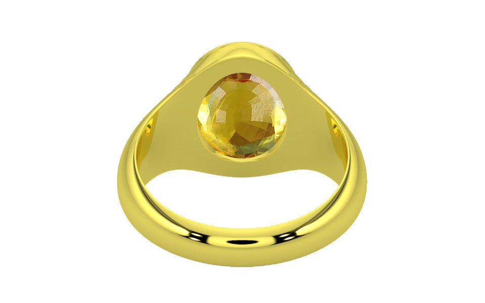 Panchdhatu Thailand Yellow Sapphire Ring Rare Quality (R7)