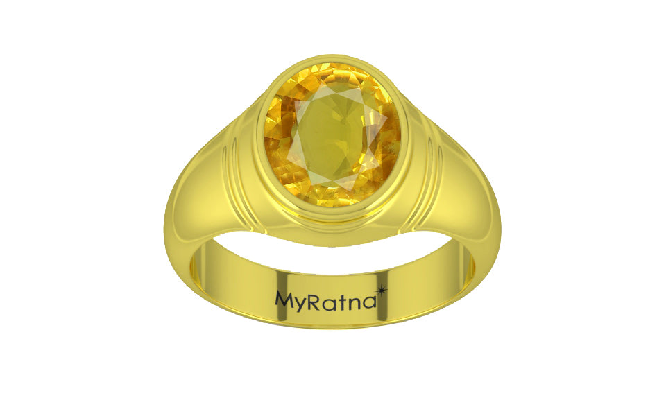 Panchdhatu Thailand Yellow Sapphire Ring Rare Quality (R7)