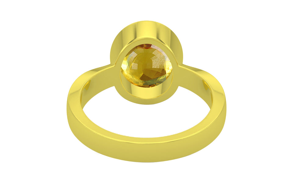 Panchdhatu Thailand Yellow Sapphire Ring Rare Quality (R9)