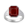 Premium Sterling Silver Hessonite Garnet Men’s Ring