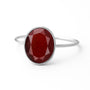 Pure 925 Sterling Silver Hessonite Gomed Women’s Ring