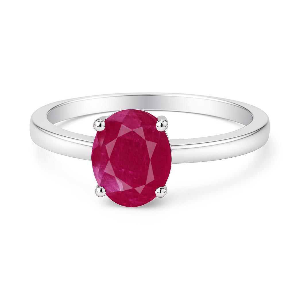 Pure 925 Sterling Silver Ruby Ring for Men
